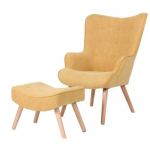 Jacob Chair & Ottoman - Yellow